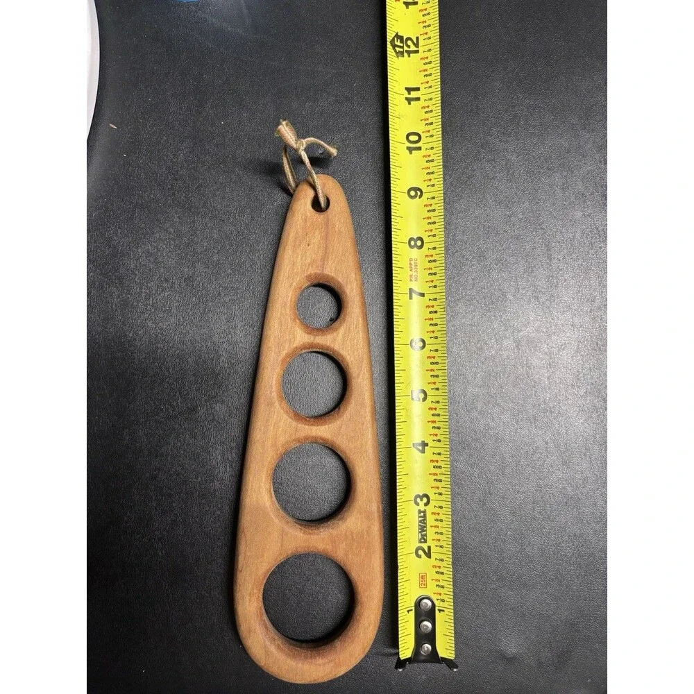 Vintage Solid Wood Spaghetti Measuring Utensil Tool 4 Serving Size Farmhouse